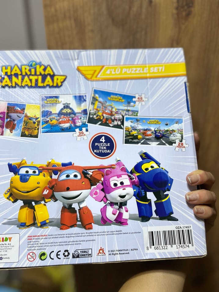 Harika Kanatlar 4'lü Renkli Çocuk Puzzle Seti - Görsel 2