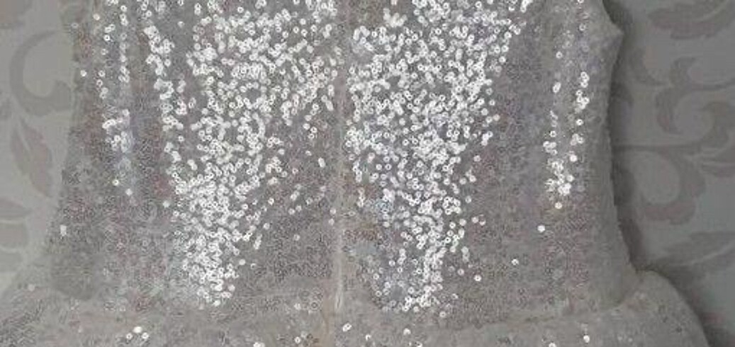 9 Yaş Beden beyaz Renk Kız Çocuk Abiye Elbise