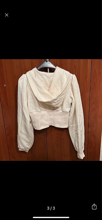 xs Beden Bershka kapsonlu fermuarlı sweatshirt