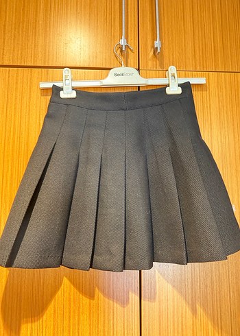 H&m Kadın Siyah Pilili 34 beden Mini Etek