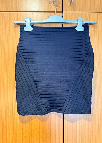 Kadın siyah bershka likralı small beden Mini Etek