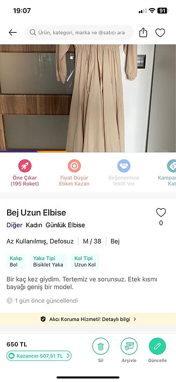 s Beden ten rengi Renk Bej Uzun Elbise