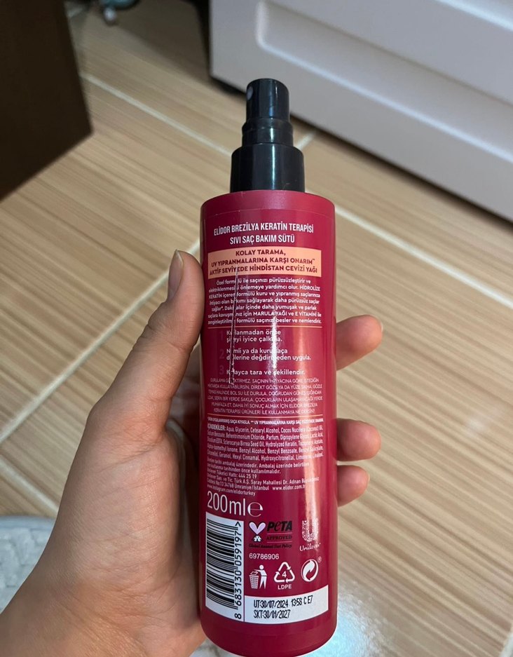 Elidor Brezilya Keratin Terapi Saç Bakım Spreyi - Görsel 2