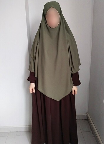 Diğer Başörtü - İki Katlı Uzun Medine İpeği Sufle - Khimar