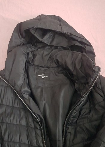 Fermuarlı Siyah Kadın Midi Mont - Görsel 6