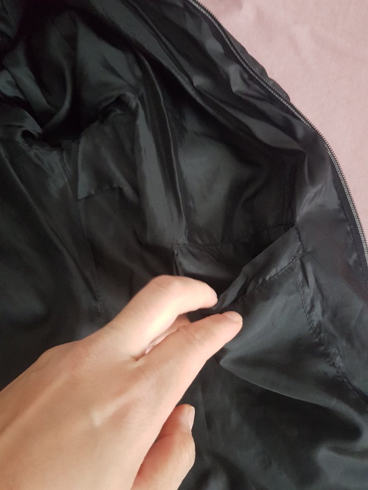 Fermuarlı Siyah Kadın Midi Mont - Görsel 3