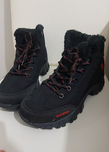 Siyah Bağcıklı bayan Erkek Outdoor Bot - Görsel 2