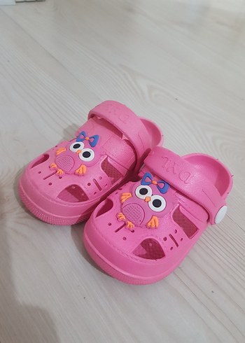 Kız Çocuk Pembe Baykuş Desenli Sandalet - Görsel 2