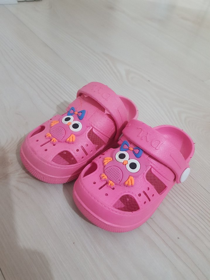 Kız Çocuk Pembe Baykuş Desenli Sandalet - Görsel 2