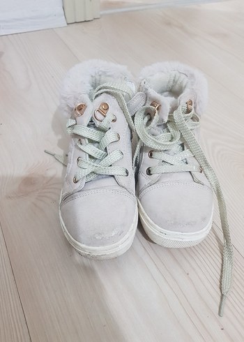 Kız Çocuk Gri Kürklü Spor Bot - Görsel 3