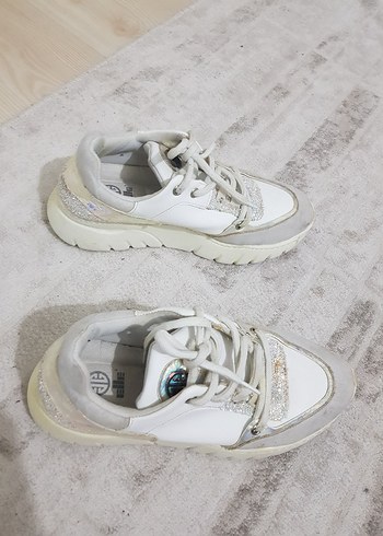 Beyaz Kadın Platform Spor Ayakkabı - Görsel 8