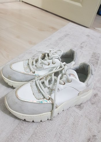 Beyaz Kadın Platform Spor Ayakkabı - Görsel 5