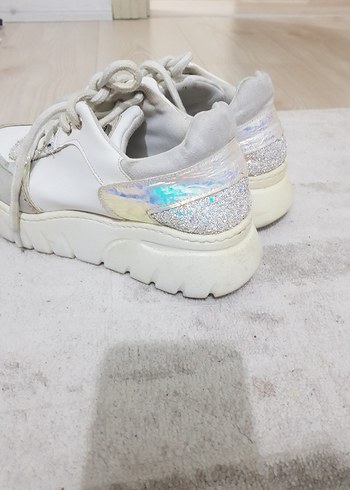 Beyaz Kadın Platform Spor Ayakkabı - Görsel 6