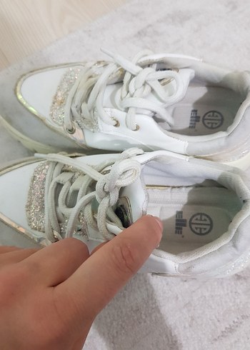 Beyaz Kadın Platform Spor Ayakkabı - Görsel 7