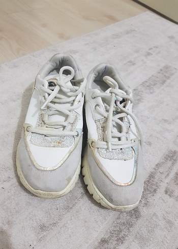 Beyaz Kadın Platform Spor Ayakkabı - Görsel 4