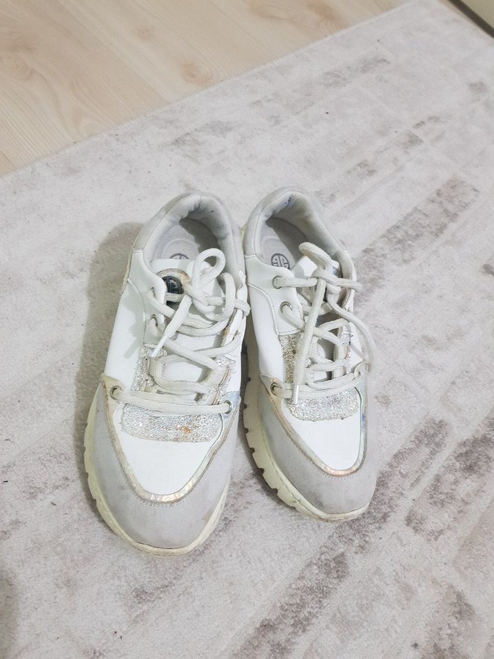 Beyaz Kadın Platform Spor Ayakkabı - Görsel 2