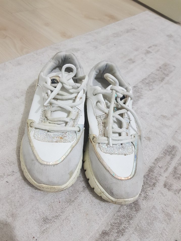 Beyaz Kadın Platform Spor Ayakkabı - Görsel 4