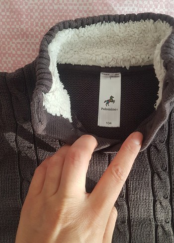 Erkek Çocuk Kahverengi Balıkçı Yaka Örgü Kazak - Görsel 3