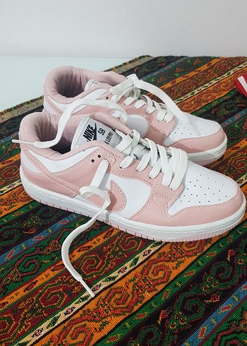 Pembe Bağcıklı Blok Topuklu Spor Ayakkabı - Görsel 2