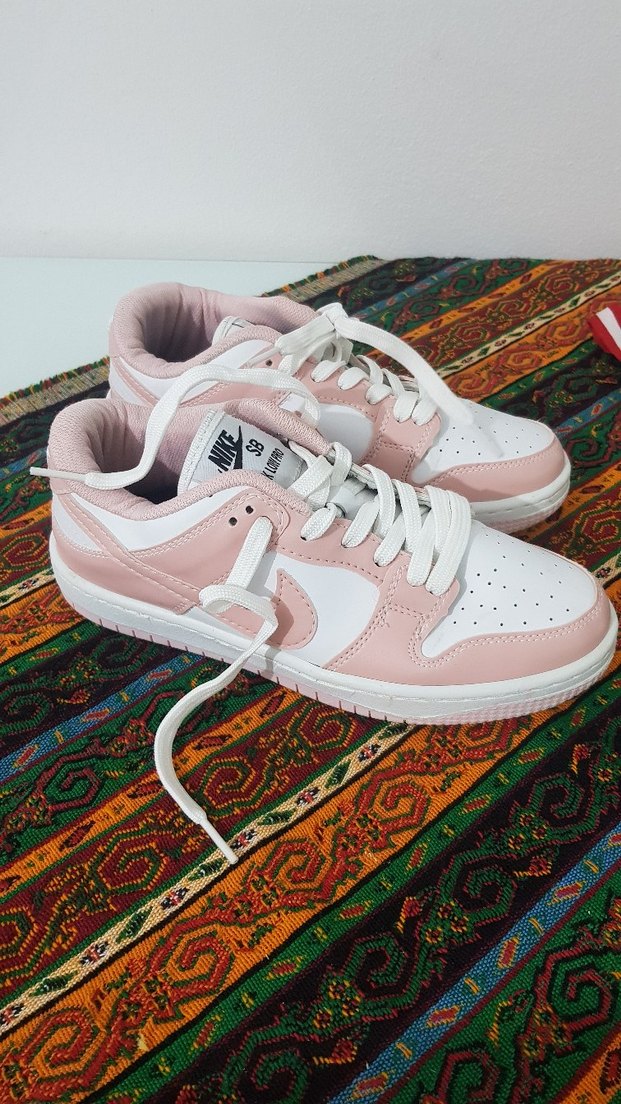 Pembe Bağcıklı Blok Topuklu Spor Ayakkabı - Görsel 2