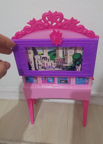 Renkli Pembe Çocuk Oyun Makyaj Masası - Görsel 6