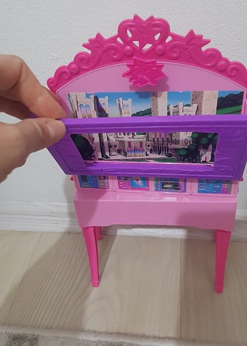 Renkli Pembe Çocuk Oyun Makyaj Masası - Görsel 7