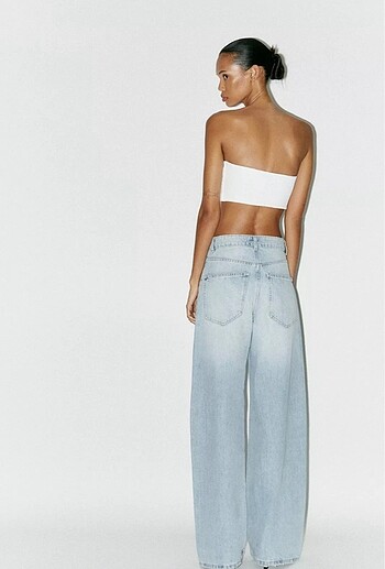 m Beden beyaz Renk Zara mücevherli top crop