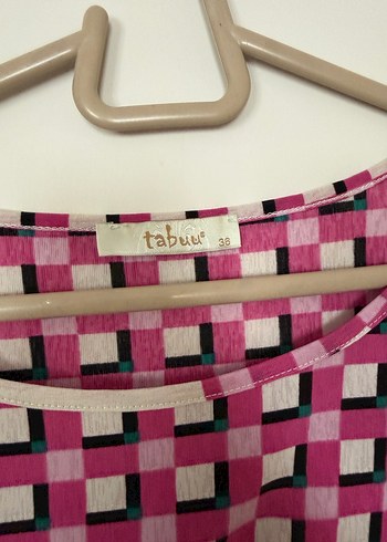 Pembe Baskılı Örgü Kedi Desenli Tişört - Görsel 3