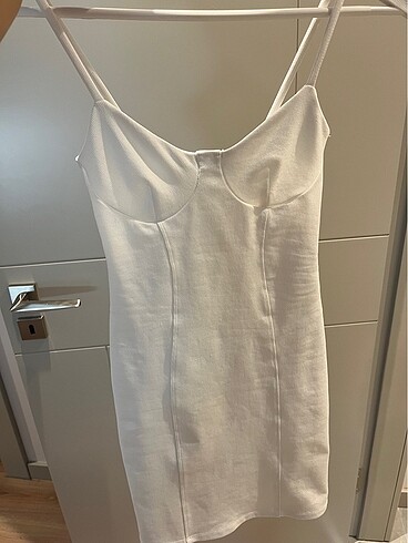 Bershka Beyaz Mini Elbise
