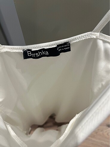 xs Beden beyaz Renk Bershka Beyaz Mini Elbise