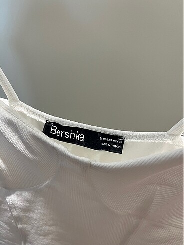 xs Beden Bershka Beyaz Mini Elbise