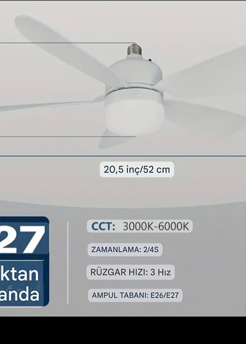 kumandalı Vantilatör