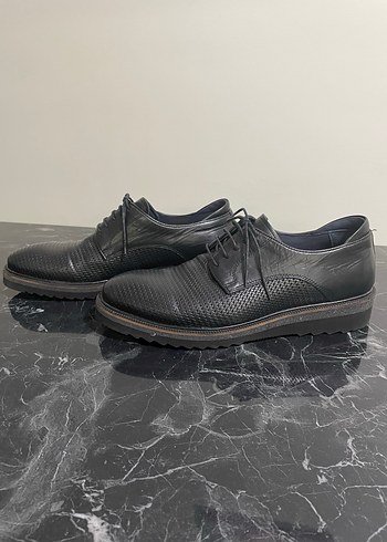 İnci deri Siyah Erkek Ayakkabı - Görsel 2