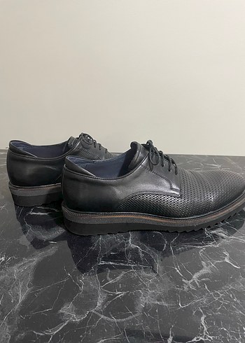 İnci deri Siyah Erkek Ayakkabı - Görsel 3