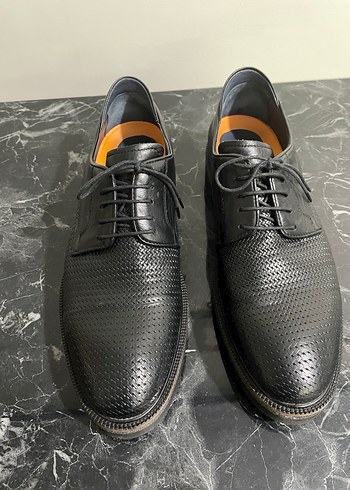 İnci deri Siyah Erkek Ayakkabı - Görsel 4