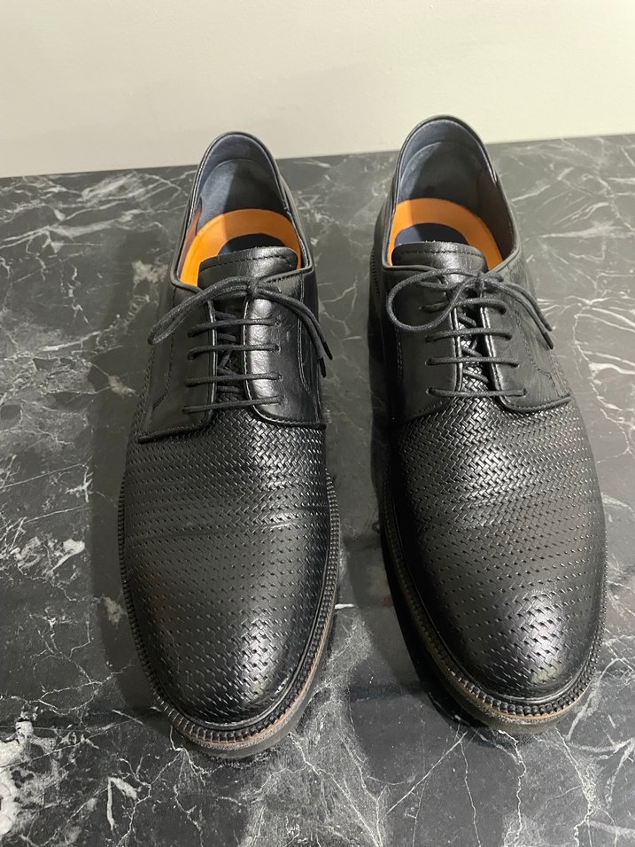 İnci deri Siyah Erkek Ayakkabı - Görsel 4