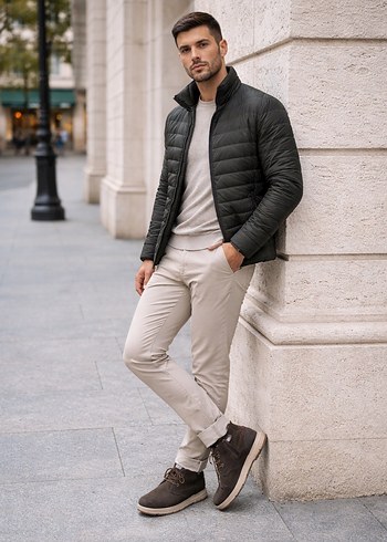 İnci deri erkek ayakkabı bot - Görsel 2