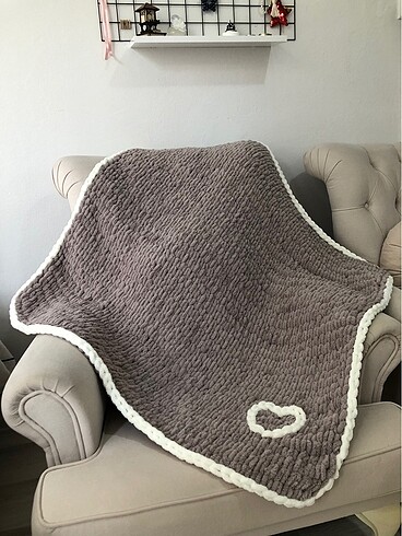 Cappuccino puffy bebek battaniyesi ürünlerim el emeğidir. - Görsel 2