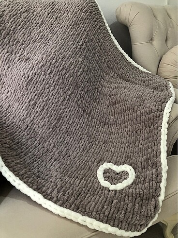 Cappuccino puffy bebek battaniyesi ürünlerim el emeğidir. - Görsel 3