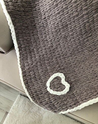 Cappuccino puffy bebek battaniyesi ürünlerim el emeğidir. - Görsel 4