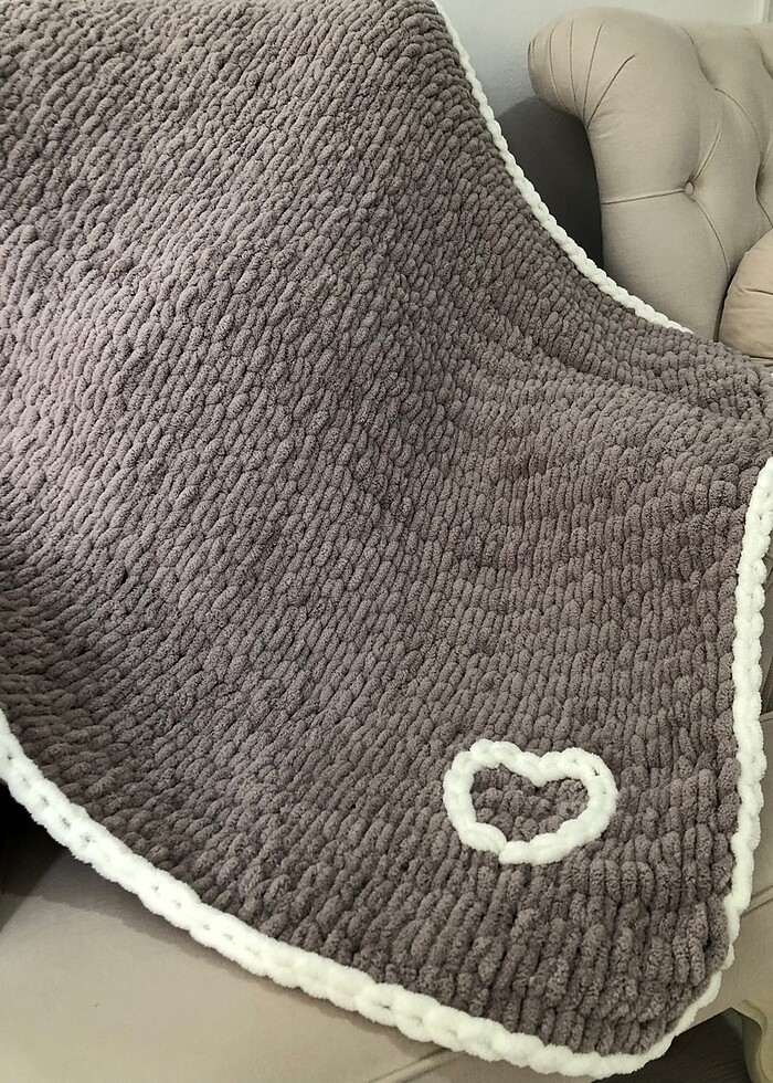 Cappuccino puffy bebek battaniyesi ürünlerim el emeğidir. - Görsel 3