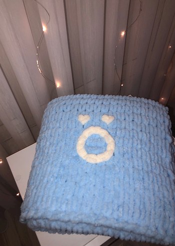 Puffy bebe mavisi bebek battaniye - Görsel 5