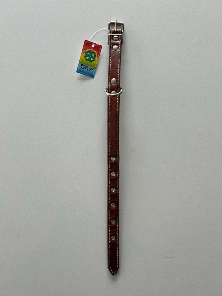 Yurtdışından Kahverengi Deri Köpek Tasması - Görsel 2