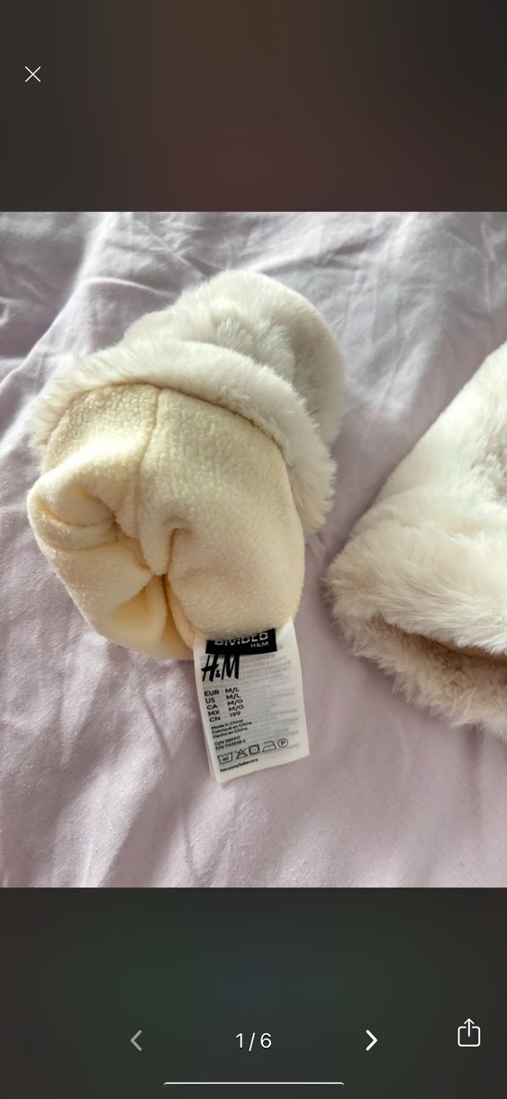 Beyaz Peluş  Eldiven - Görsel 3