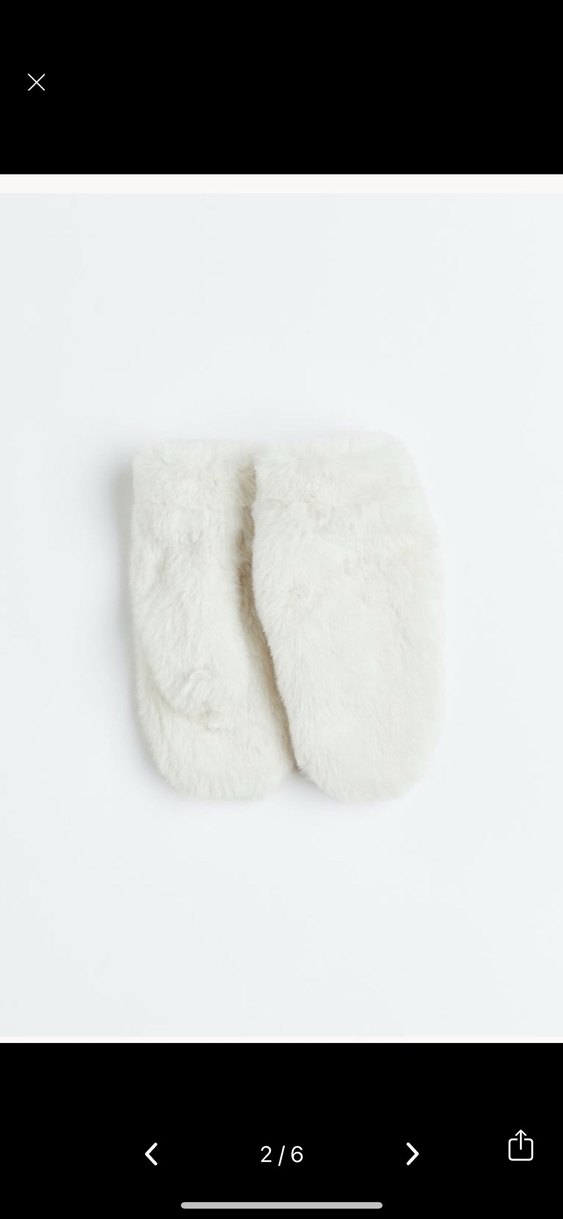 Beyaz Peluş  Eldiven - Görsel 4