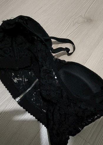 Venüs Siyah Gotik Midi Sütyen