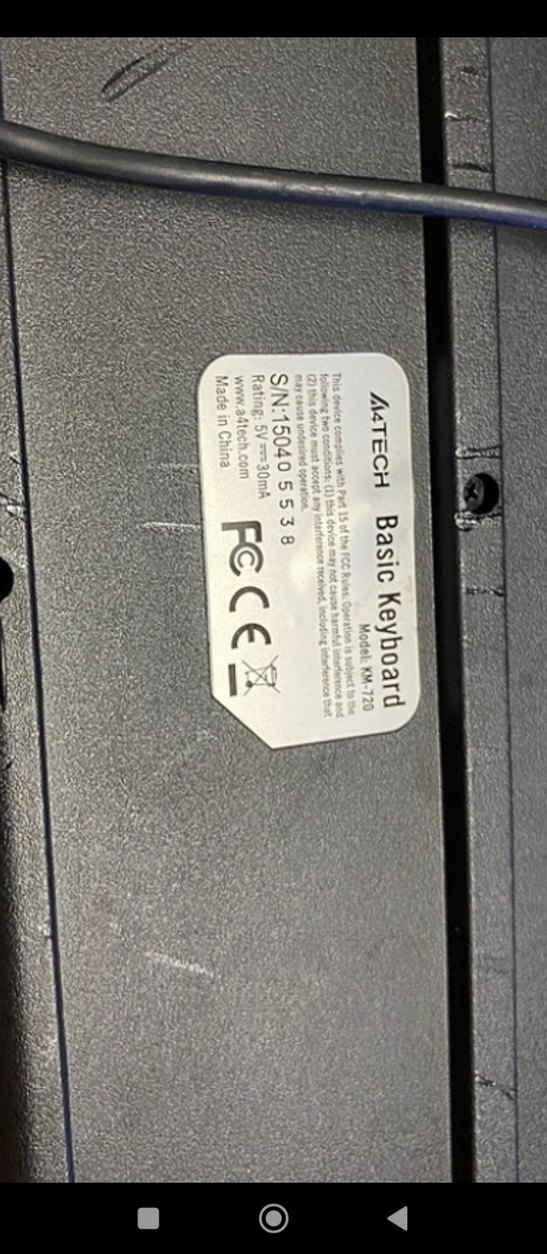 Siyah Kablolu A4Tech Klavye - Görsel 3