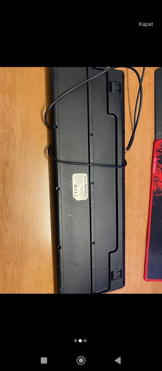 Siyah Kablolu A4Tech Klavye - Görsel 2