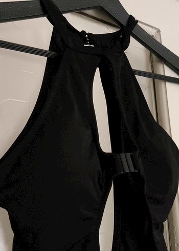 Siyah Gotik Tokalı Kadın Mayo - Görsel 3