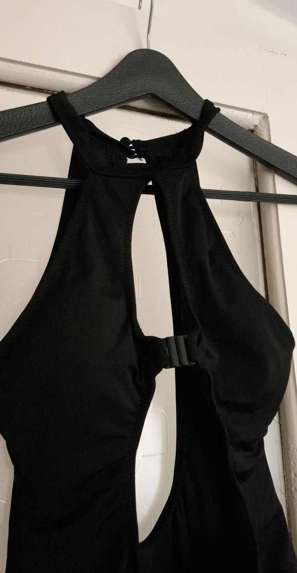 Siyah Gotik Tokalı Kadın Mayo - Görsel 2